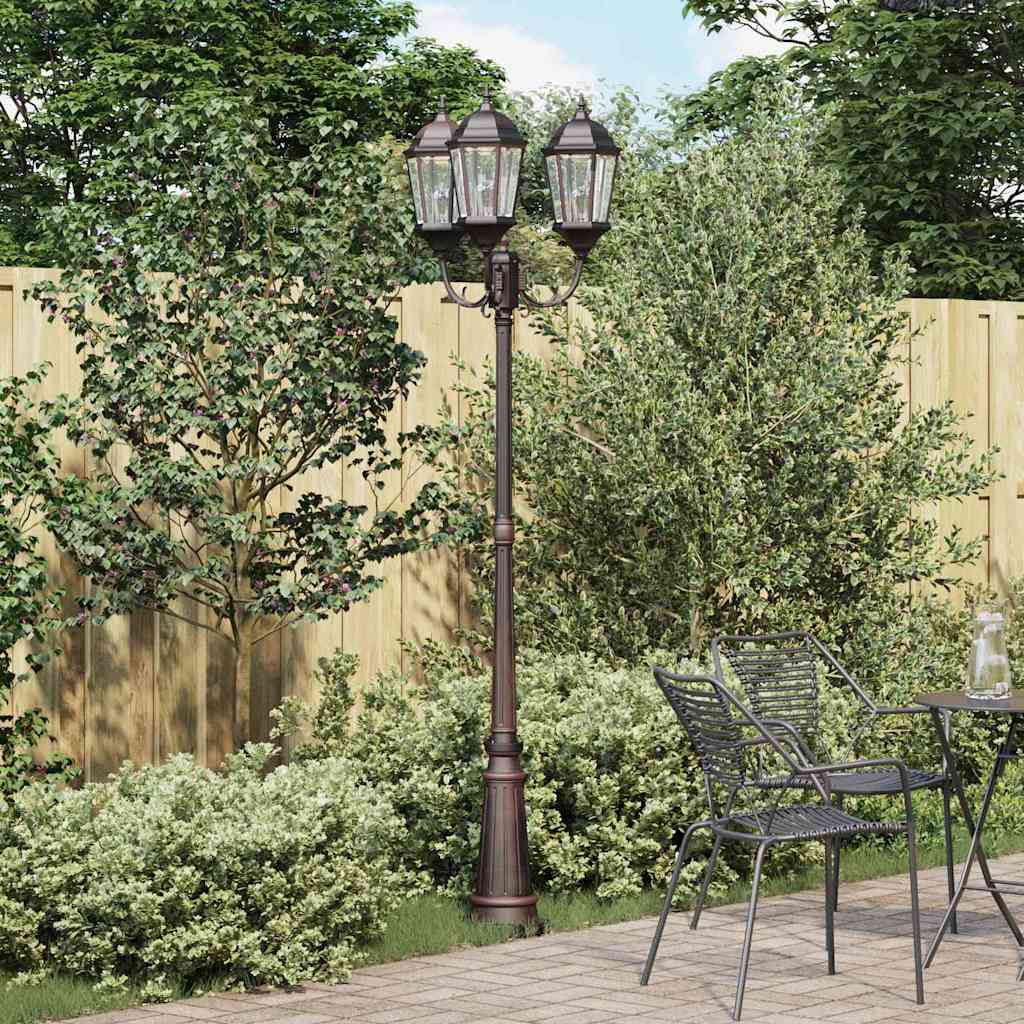 vidaXL Garten-Licht Bronze 61 x 53 x 235 cm Aluminium und Glas