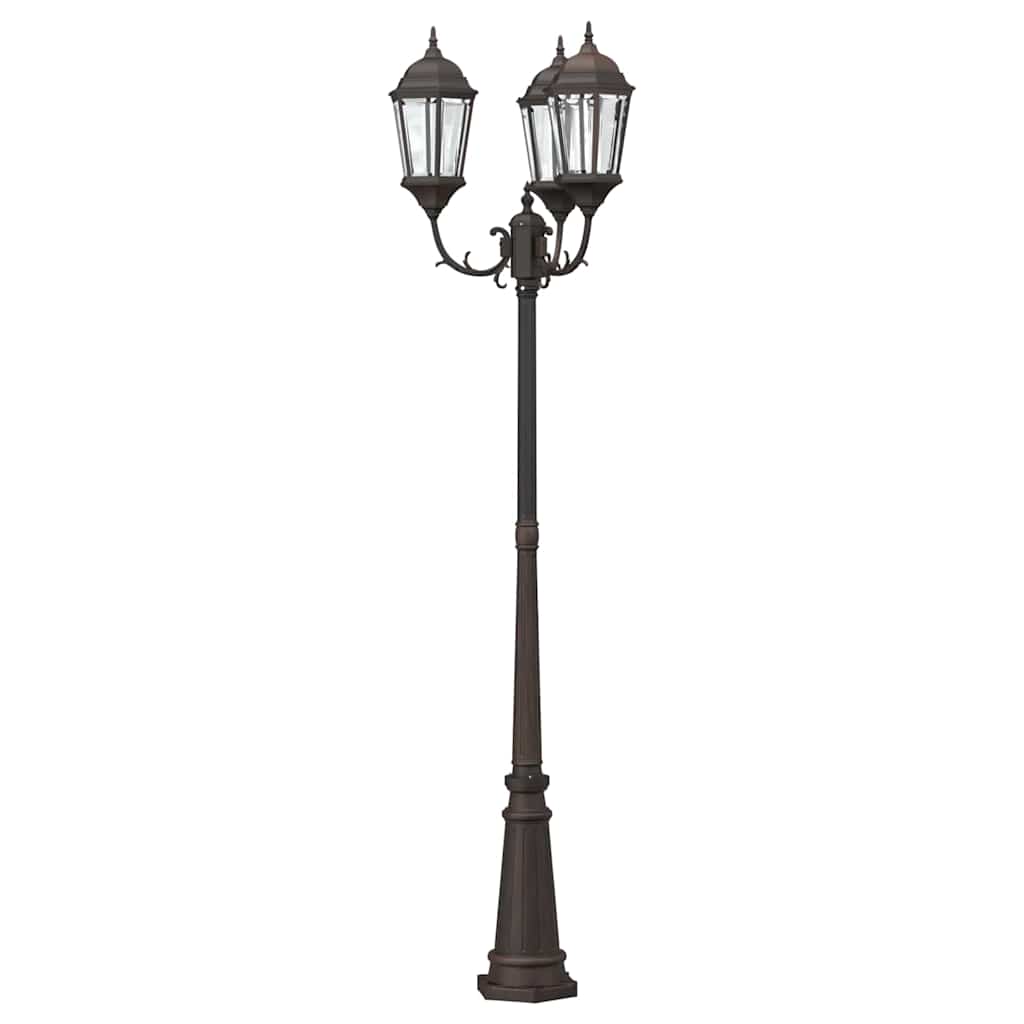vidaXL Garten-Licht Bronze 61 x 53 x 235 cm Aluminium und Glas