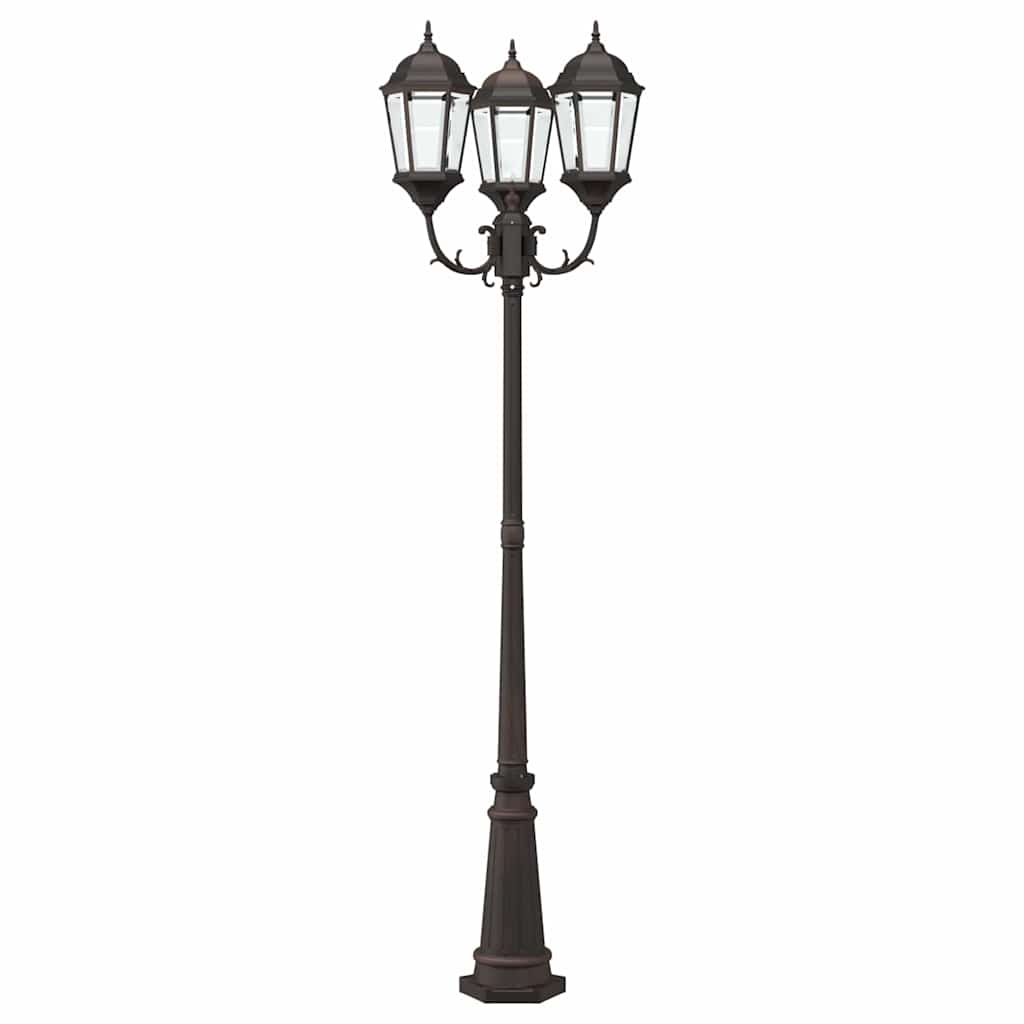 vidaXL Garten-Licht Bronze 61 x 53 x 235 cm Aluminium und Glas