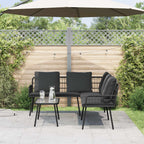 vidaXL Gartensofa-set mit Kissen 2 pcs Schwarz Poly-Rattan