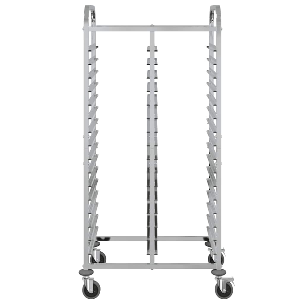 vidaXL Tablettwagen mit 32 GN-Behältern 75x55x162,5 cm Edelstahl