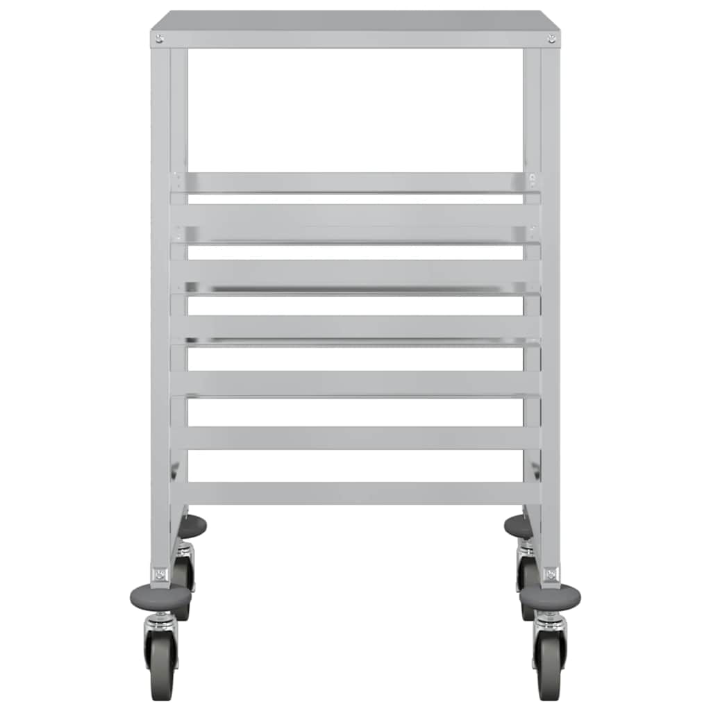 vidaXL Tablettwagen mit 6 GN-Behältern 39x55x87 cm Edelstahl
