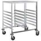 vidaXL Tablettwagen mit 12 GN-Behältern 75x55x87 cm Edelstahl