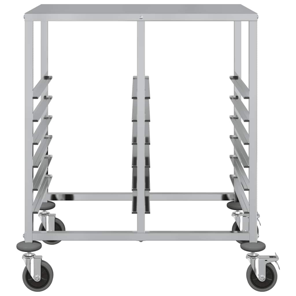 vidaXL Tablettwagen mit 12 GN-Behältern 75x55x87 cm Edelstahl