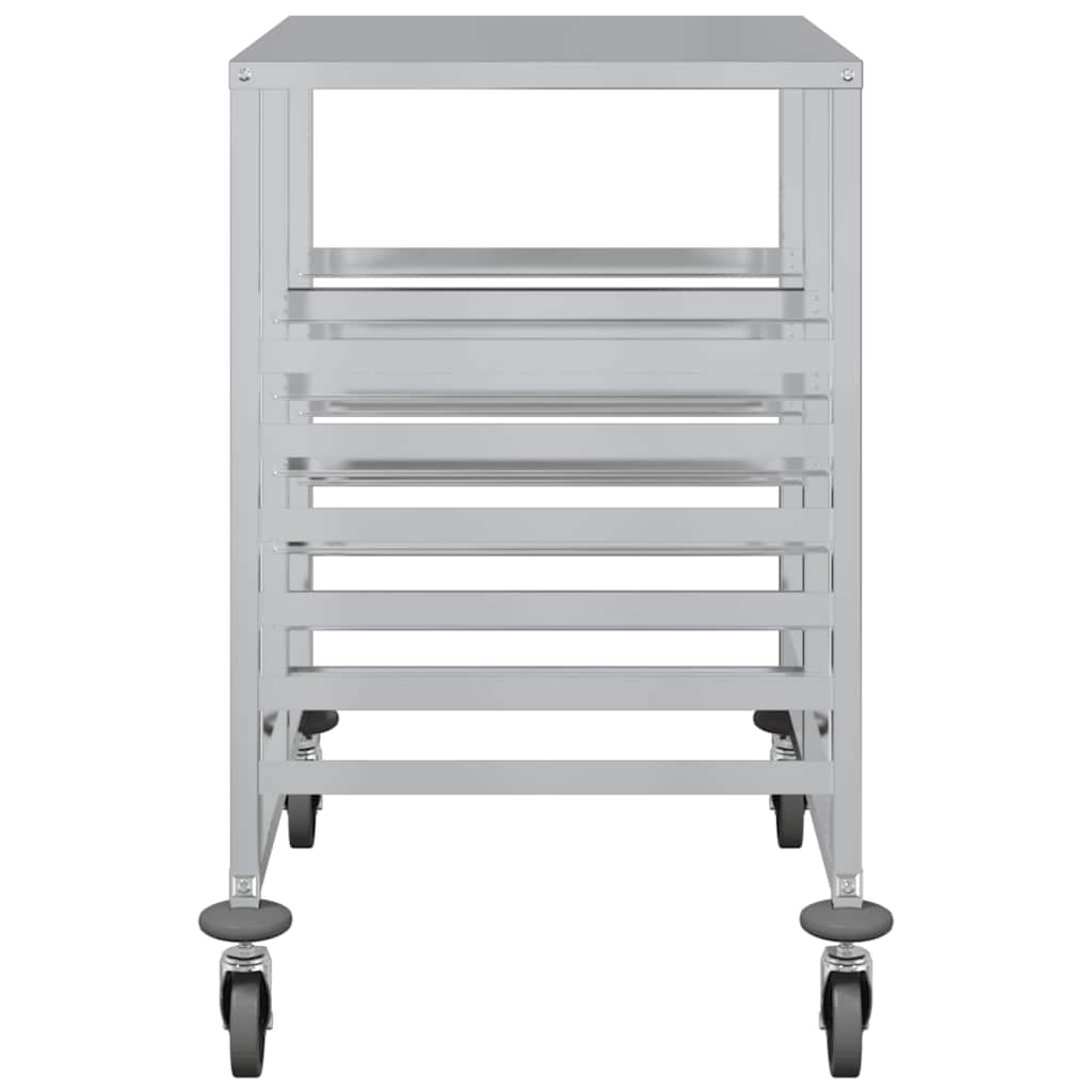 vidaXL Tablettwagen mit 12 GN-Behältern 75x55x87 cm Edelstahl