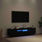 vidaXL TV-Schränk Schwarz 160 x 35 x 40 cm Holzwerkstoff