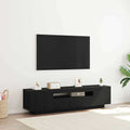 vidaXL TV-Schränk Schwarz 160 x 35 x 40 cm Holzwerkstoff