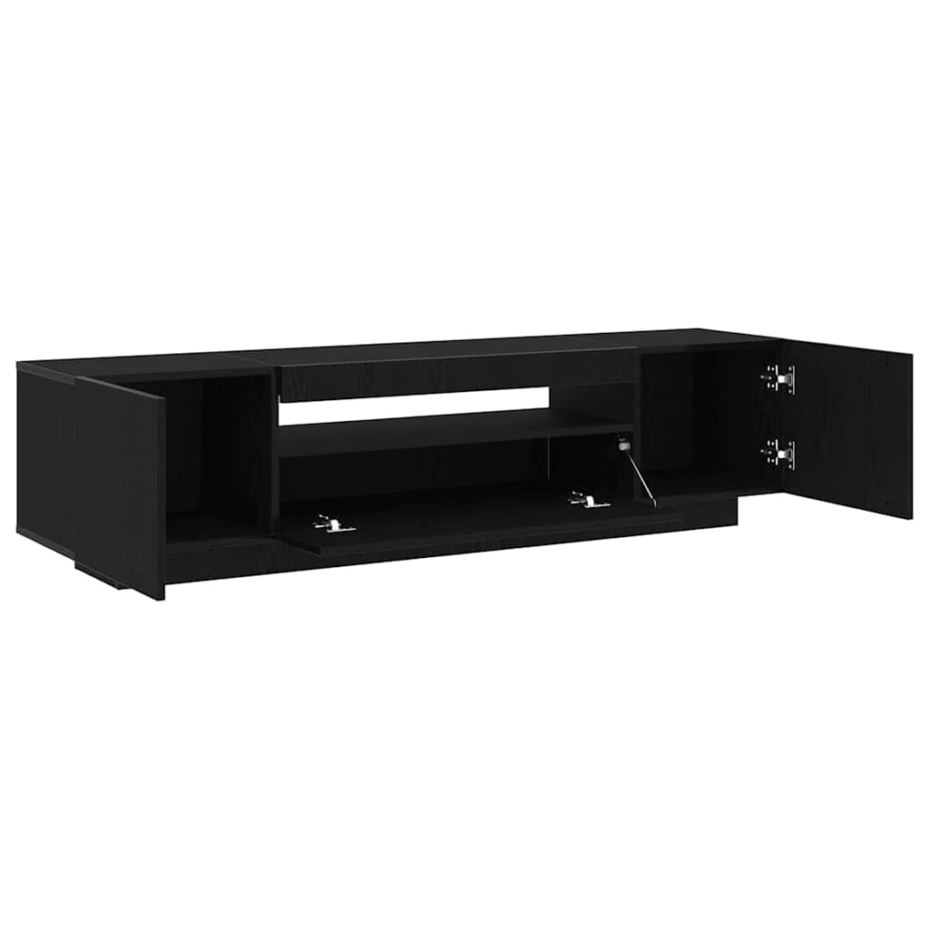 vidaXL TV-Schränk Schwarz 160 x 35 x 40 cm Holzwerkstoff