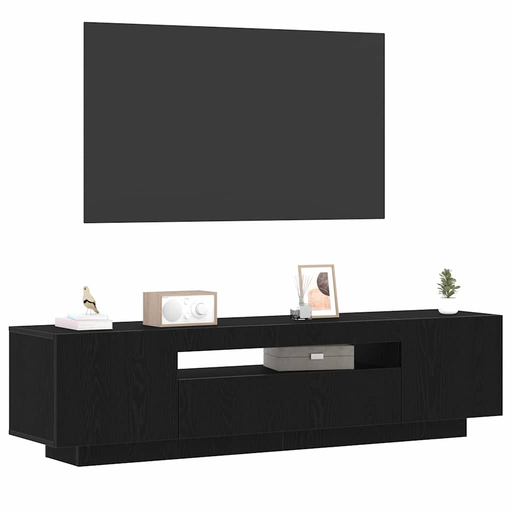 vidaXL TV-Schränk Schwarz 160 x 35 x 40 cm Holzwerkstoff