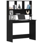 vidaXL Schreibtisch mit Regalen Schwarz Eichen-Optik 102x45x148 cm