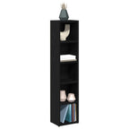vidaXL CD-Regale 2Stk. Schwarz Eichen-Optik 21x16x93,5cm Holzwerkstoff