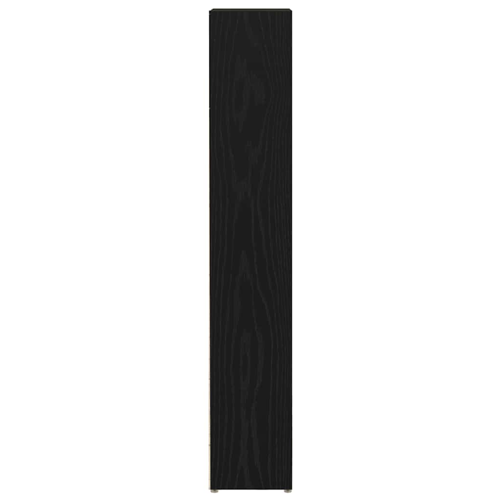 vidaXL CD-Regale 2Stk. Schwarz Eichen-Optik 21x16x93,5cm Holzwerkstoff