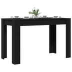 vidaXL Esstisch Schwarz Eichen-Optik 120x60x76 cm Holzwerkstoff