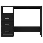vidaXL Schreibtisch mit Schubladen Schwarz Eichen-Optik 102x50x76 cm