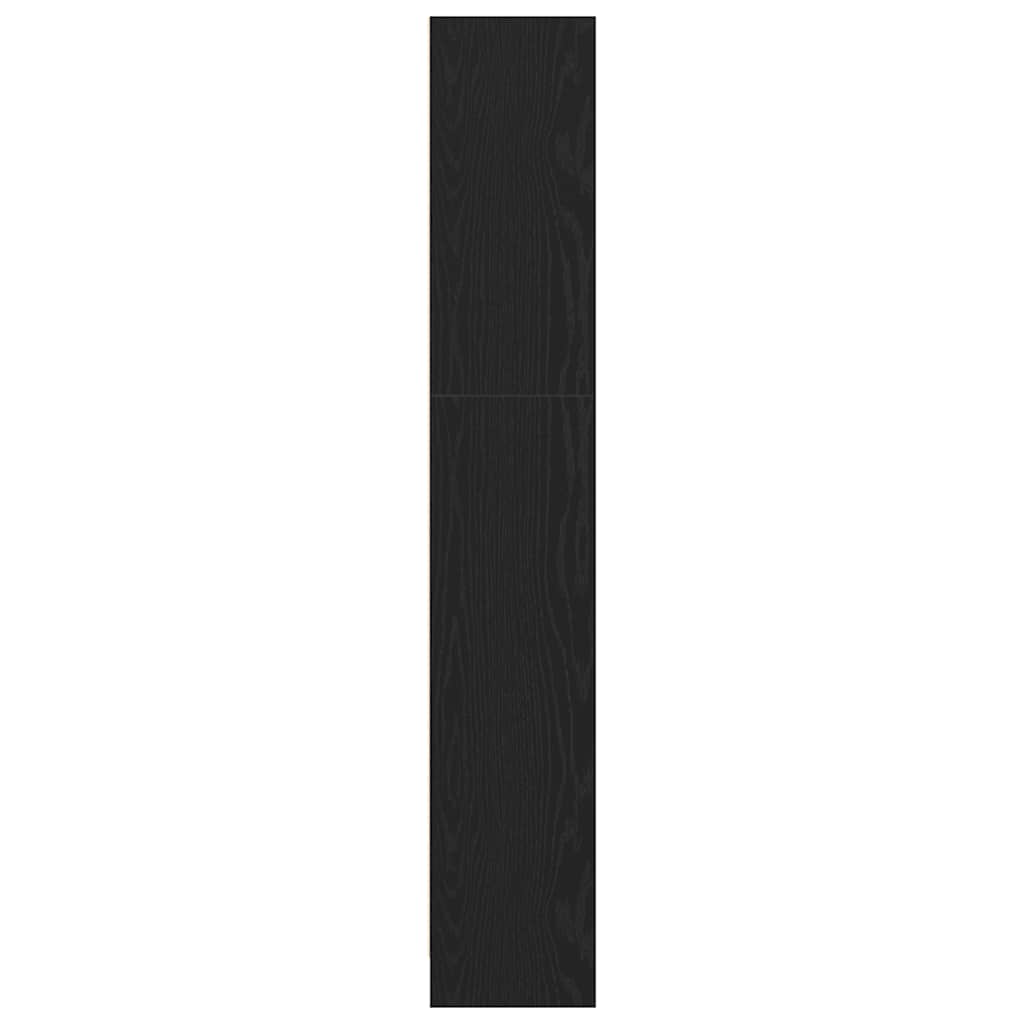 vidaXL Bücherregal 4 Fächer Schwarz Eichen-Optik 80x24x143 cm