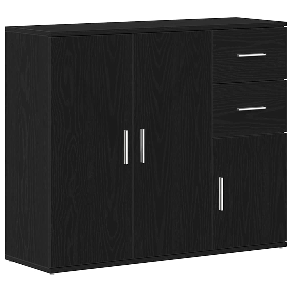 vidaXL Sideboard Schwarze Eiche 91 x 29,5 x 75 cm Holzwerkstoff