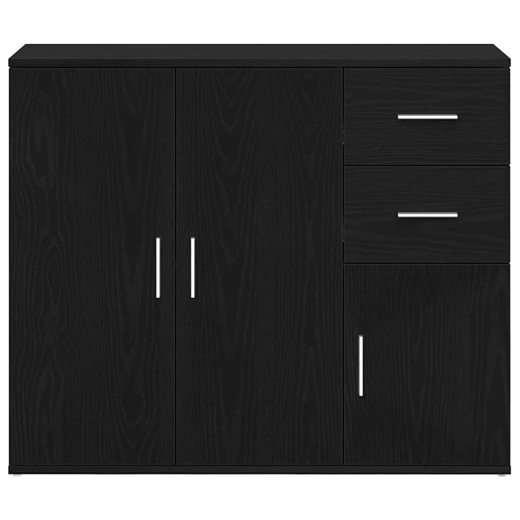 vidaXL Sideboard Schwarze Eiche 91 x 29,5 x 75 cm Holzwerkstoff