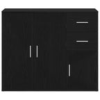 vidaXL Sideboard Schwarze Eiche 91 x 29,5 x 75 cm Holzwerkstoff