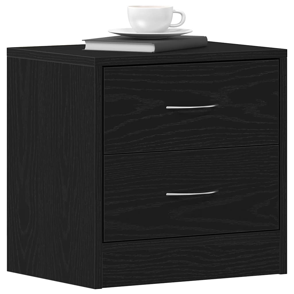 vidaXL Nachttische 2Stk. Schwarz Eichen-Optik 40x30x40cm Holzwerkstoff