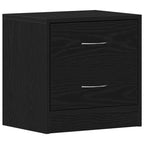 vidaXL Nachttische 2Stk. Schwarz Eichen-Optik 40x30x40cm Holzwerkstoff