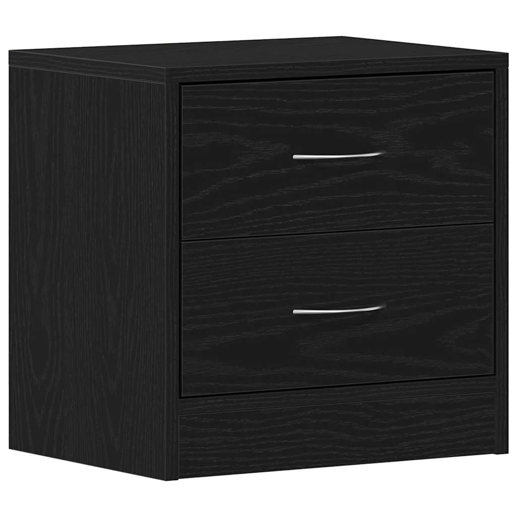 vidaXL Nachttische 2Stk. Schwarz Eichen-Optik 40x30x40cm Holzwerkstoff