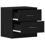 vidaXL Nachttische 2Stk. Schwarz Eichen-Optik 40x30x40cm Holzwerkstoff