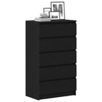 vidaXL Schubladenschrank Schwarz Eichen-Optik 60x36x103 cm