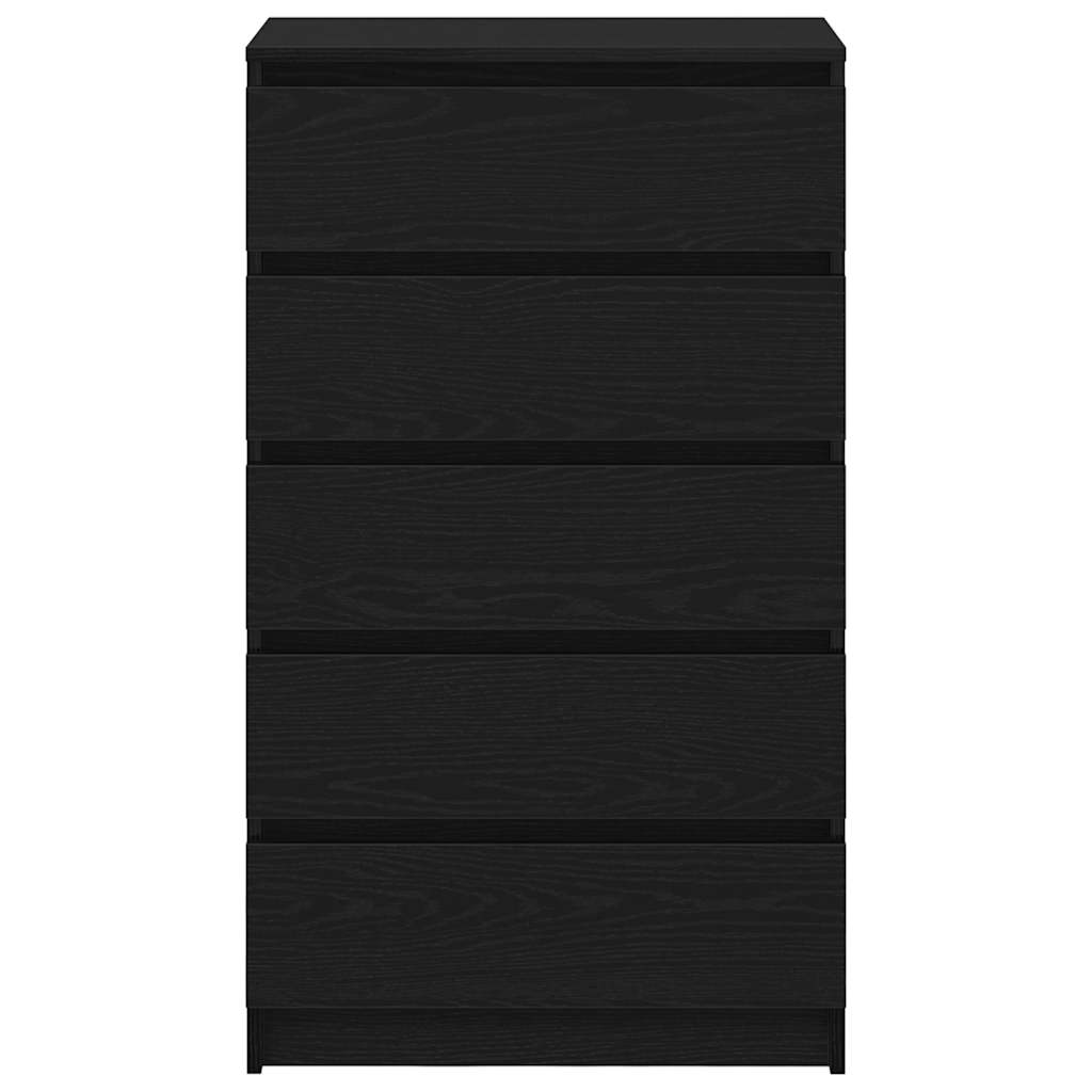 vidaXL Schubladenschrank Schwarz Eichen-Optik 60x36x103 cm