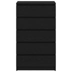 vidaXL Schubladenschrank Schwarz Eichen-Optik 60x36x103 cm