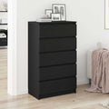 vidaXL Schubladenschrank Schwarz Eichen-Optik 60x36x103 cm