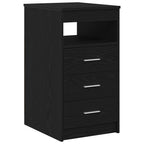 vidaXL Schubladenschrank Schwarz Eichen-Optik 40x50x76cm Holzwerkstoff