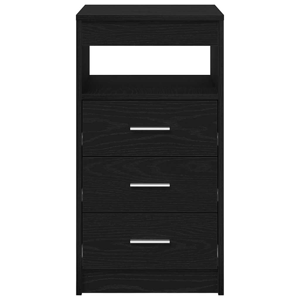 vidaXL Schubladenschrank Schwarz Eichen-Optik 40x50x76cm Holzwerkstoff