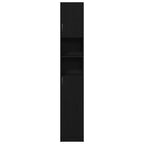 vidaXL Badschrank Schwarz Eichen-Optik 32x25,5x190 cm Holzwerkstoff