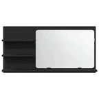 vidaXL Badezimmer-Spiegelschrank Schwarze Eiche 90 x 11 x 45 cm Holzwerkstoff