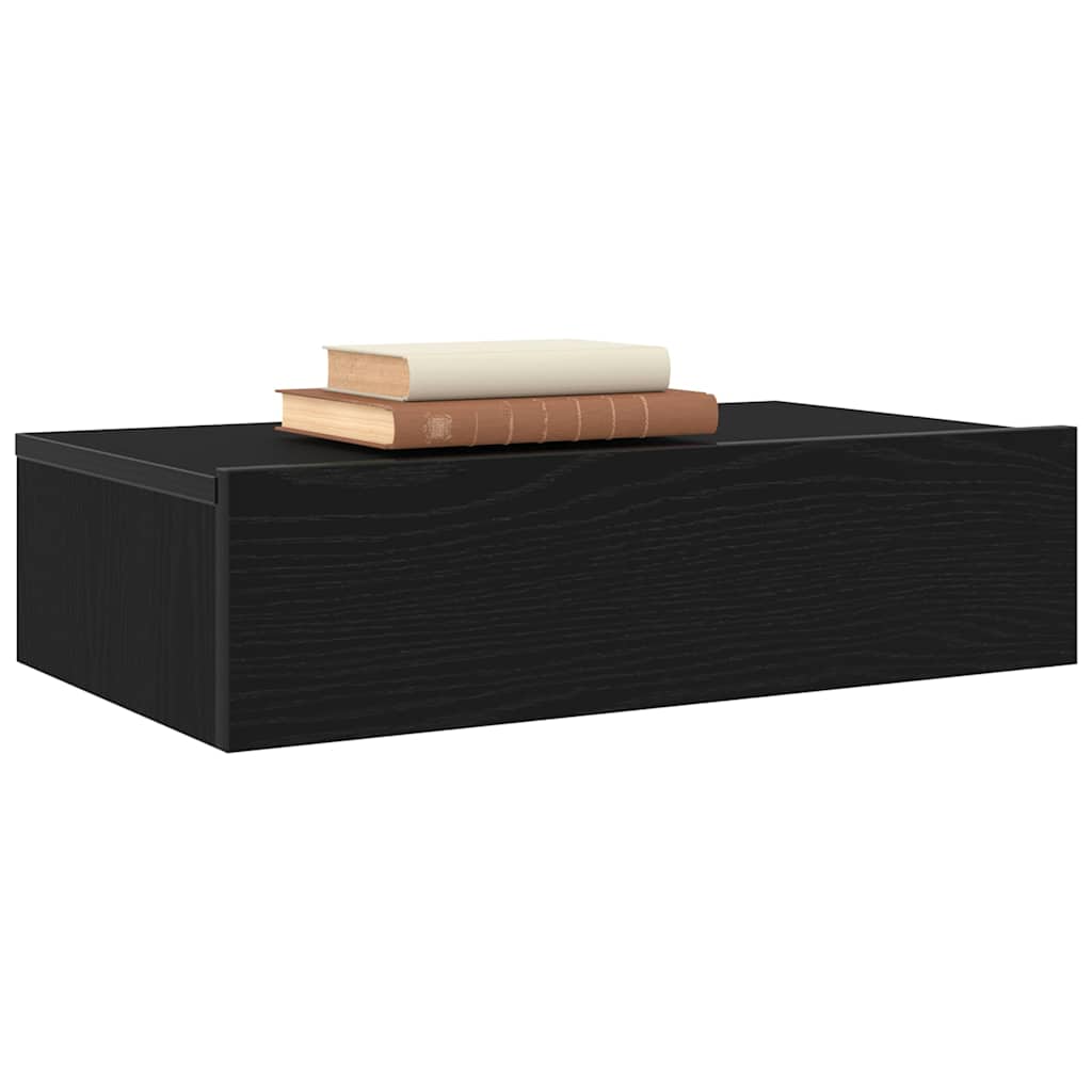 vidaXL TV-Schränke mit LED-Leuchten 2 Stk. Schwarze Eiche 60x35x15,5 cm