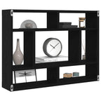 vidaXL Wandregal Schwarze Eiche 75 x 16 x 55 cm Holzwerkstoff