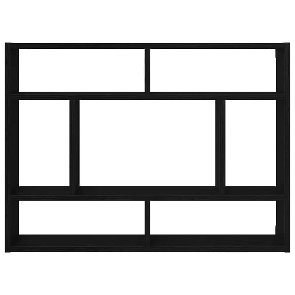 vidaXL Wandregal Schwarze Eiche 75 x 16 x 55 cm Holzwerkstoff