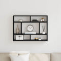 vidaXL Wandregal Schwarze Eiche 75 x 16 x 55 cm Holzwerkstoff