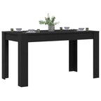 vidaXL Esstisch Schwarze Eiche 140 x 74,5 x 76 cm Holzwerkstoff