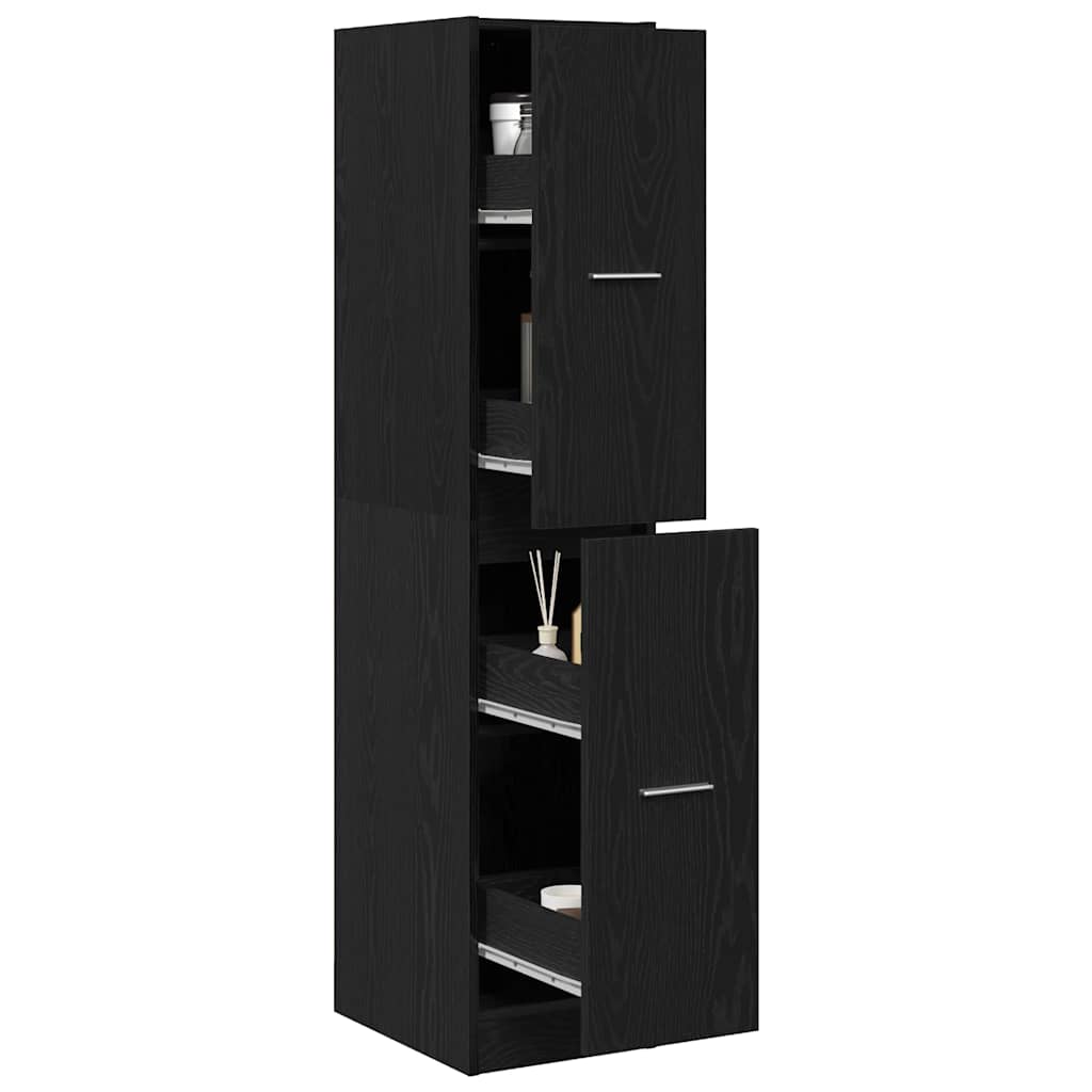 vidaXL Apothekerschrank Schwarze Eiche 30 x 41 x 144,5 cm Holzwerkstoff