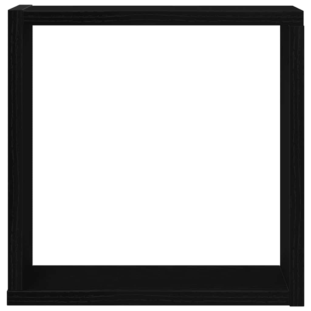 vidaXL Würfel-Wandregale 2 Stk. Schwarz Eichen-Optik 30x15x30 cm