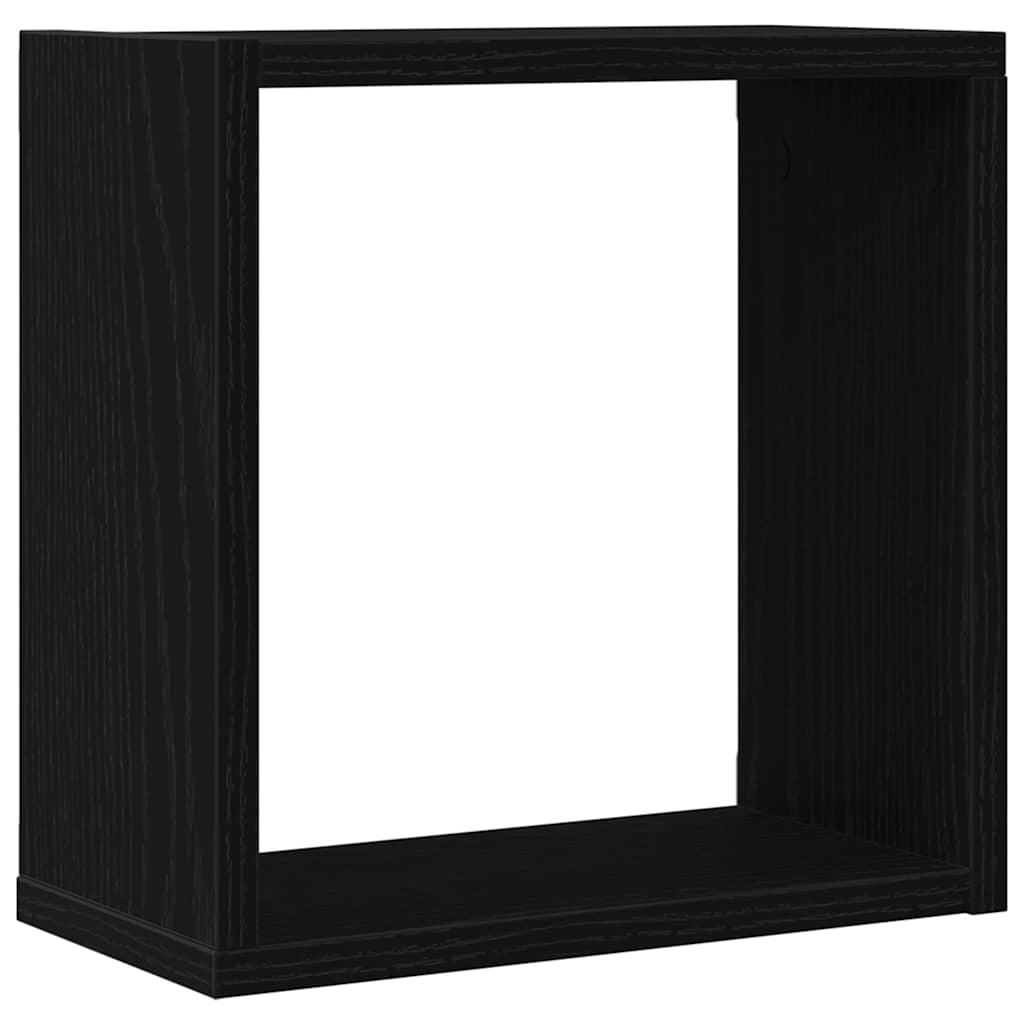 vidaXL Würfel-Wandregale 4 Stk. Schwarz Eichen-Optik 30x15x30 cm