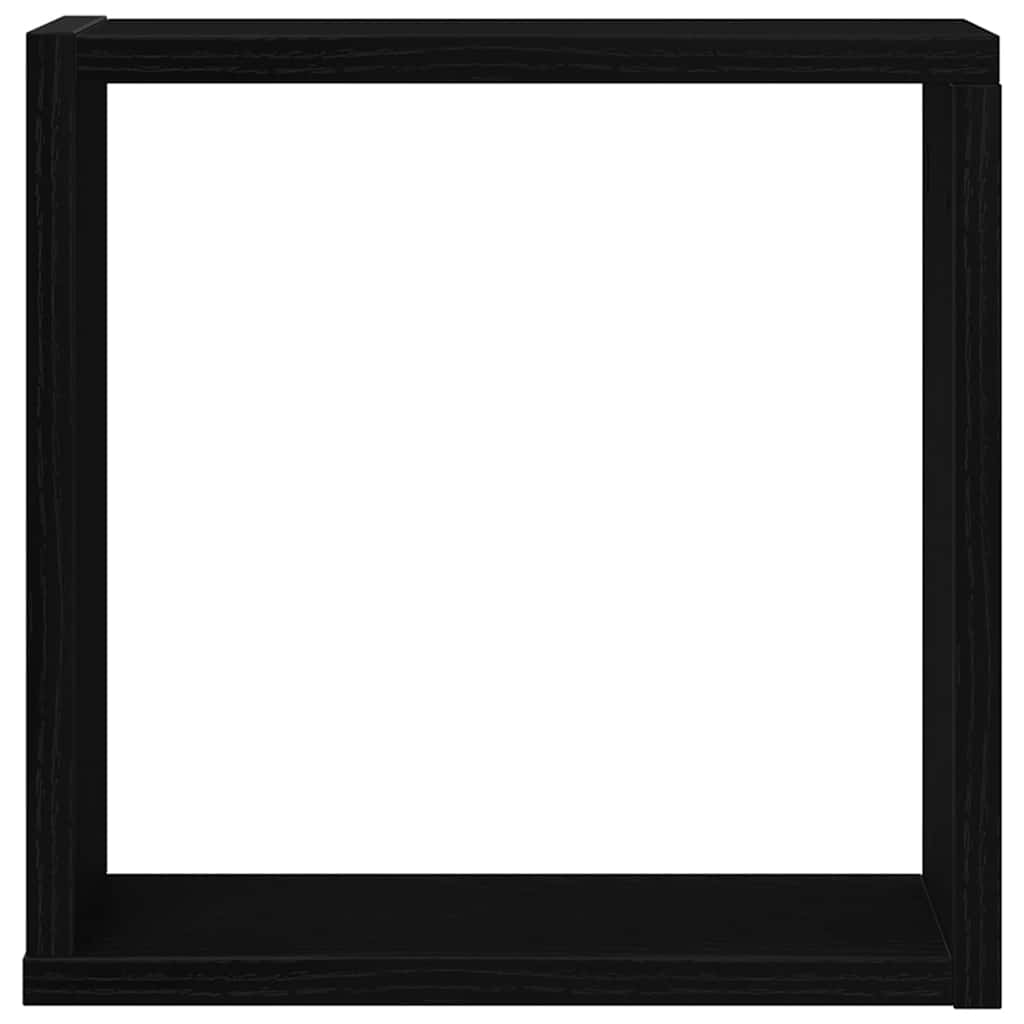 vidaXL Würfel-Wandregale 6 Stk. Schwarz Eichen-Optik 30x15x30 cm