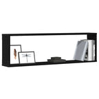 vidaXL Würfelregale 2 Stk. Schwarz Eichen-Optik 100x15x30 cm