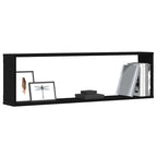 vidaXL Würfelregale 4 Stk. Schwarz Eichen-Optik 100x15x30 cm