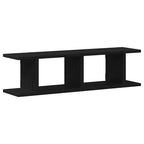 vidaXL Wandregale 2 Stk. Schwarz Eichen-Optik 75x18x20cm Holzwerkstoff