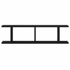 vidaXL Wandregale 2 Stk. Schwarz Eichen-Optik 75x18x20cm Holzwerkstoff