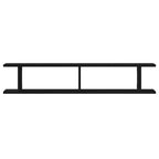 vidaXL Wandregale 2Stk. Schwarz Eichen-Optik 105x18x20cm Holzwerkstoff