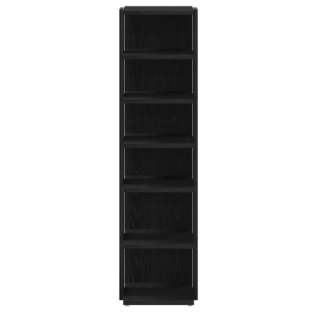 vidaXL Schuhschränke 2 Stk. Schwarz Eichen-Optik 25x27x102 cm
