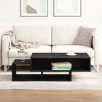 vidaXL Couchtisch Schwarz Eichen-Optik 105x55x32 cm Holzwerkstoff
